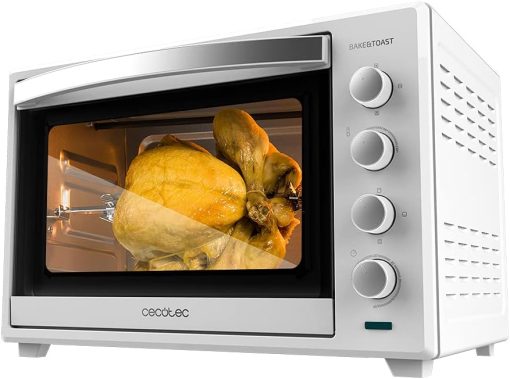 Cecotec Bake&Toast 4600 White Gyro Table Convection Oven 46 Liter, 2000 W, Interior Light, 12 Functions, Temperature up to 230o, Double Glazed Door, Includes Spit - Image 5