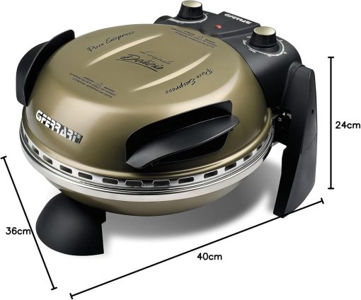 G3 Ferrari G10006 Pizza Express Delizia, 1200 W Pizza Oven, Adjustable Thermostat up to 400°C, Cooks Tasty Pizza in 5 Minutes, Double Resistance, Recipe Book and Spatulas Included - Black - Image 58