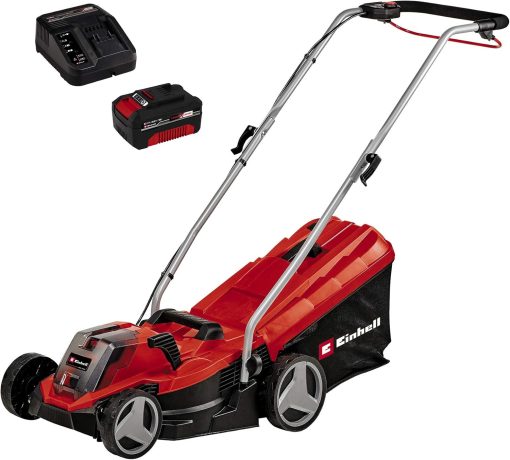 Einhell Tondeuse à gazon sans fil GE-CM 18/33 Li Kit Power X-Change (18V, Largeur de Coupe 33cm, Surface conseillée 200 m2) Livré avec Batterie 4,0 Ah et Chargeur - Image 12