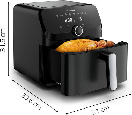 Moulinex Easy Fry air fryer, multicuiseur et four, 15 L, 9 programmes, friteuse sans huile, 3 niveaux de cuisson, compact, extra crisp, noir, AL556DF0 - Image 17