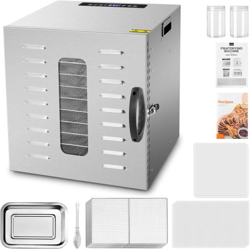 Kwasyo Food Dehydrator, 10 Trays ? Desiccator with Timer (24H) ? Fruit and Vegetable Dehydrator Adjustable Temperature (30 to 90°C) + 1 x Recipe Book - Image 18