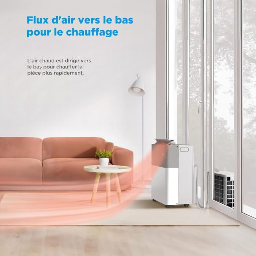 MIDEA Climatiseur PortaSplit Mobile Silencieux 4-in-1| 12000 BTU | Chauffage et Climatisation Portable Prêt à Poser 3,5kW- Clim Mobile avec rafra?chisseur, déshumidificateur, chauffage,ventilateur - Image 5