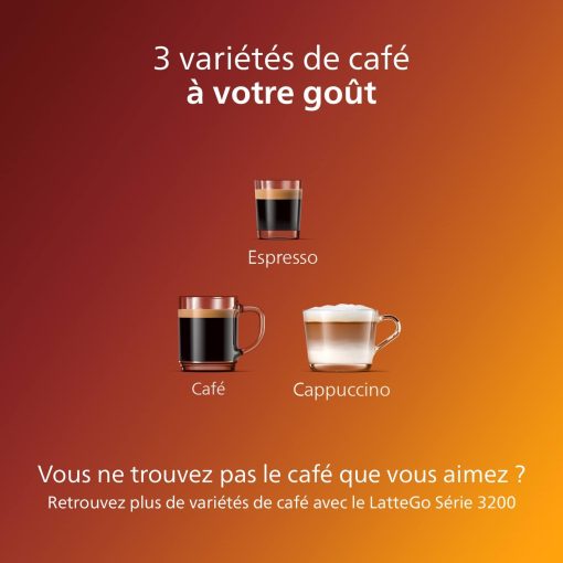 Philips Series 2200 Espresso Machine - Coffee Bean - LatteGo Milk Frother, 3 Coffee Specialties, Intuitive Touch Screen, Glossy Black (EP2231/40) - Image 8