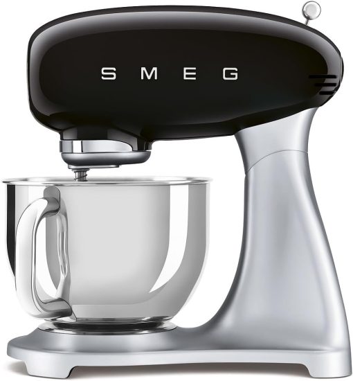 Smeg, Robot Patissier SMF02BLEU, 10 Niveaux de Vitesse, Fonction Mise en Marche Progressive, Bol 4,8 L, Verrouillage Moteur de Sécurité, Batteur Plat, Crochet et Couvercle Fournis, 800W, Noir - Image 7
