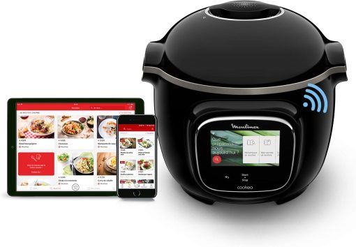 Moulinex Cookeo Touch Wifi, Multicuiseur intelligent avec écran tactile, Recettes via Wifi, Compatible Extra Crisp Air Fryer, Inclus Moule à gateau 18 cm, YY5297FB - Image 6