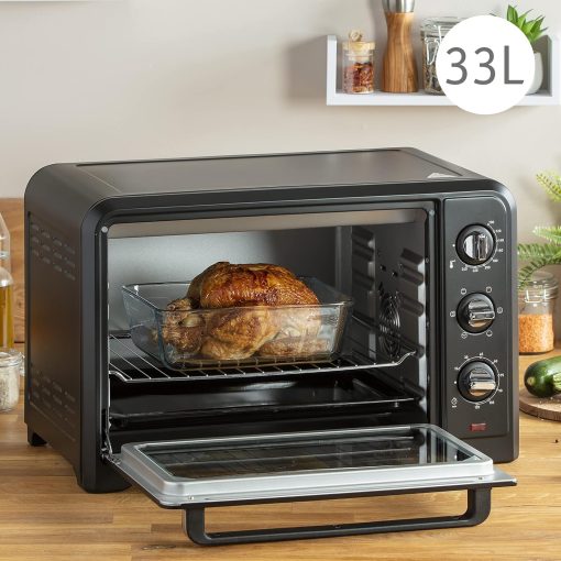 Moulinex Optimo 33L Four Electrique Chaleur tournante Noir 6 Modes de Cuisson pain pizza tartes gateaux patisseries Grille et Leche frites inclus OX464810 - Image 6