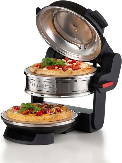 Ariete Pizza Oven 918, Pizza 4 Minutes, 5 Cooking Levels, Refractory Plate for Heating, Wooden Blades Included, Maximum Temperature 400°C, 1200W, White - Image 3