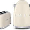 Smeg TSF02CRUK KLF01CRUK Ensemble grille-pain et bouilloire style rétro années 50 Crème