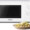 Panasonic NN-E20JWMEPG Microwave Oven with Glass Turntable, 20L, 800W, Defrost, 5 Power Levels, Timer, White