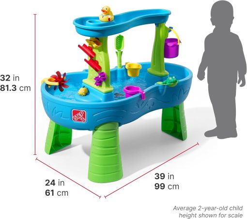 Step2 Rain Shower Splash Table d'eau avec 13 Accessoires - Bleu & Vert | Table Jeux d'eau | Table d’activité pour Le Jardin, Table Activité Eau | Table d'eau Extérieur - Image 35