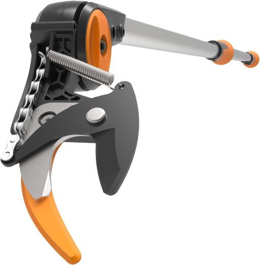 Fiskars Coupe-Branches Multifonctions Télescopique, pour Bois vert et Rameaux, Revêtement antiadhésif, Lame en acier/manche en aluminium, longueur 2,4 - 4 m, noir/orange, UPX86, 1023624 - Image 15