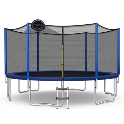Trampoline d'Extérieur ?366 cm Trampoline avec Panier de Basket Filet de Protection Trampoline pour Enfants et Adultes - Image 3