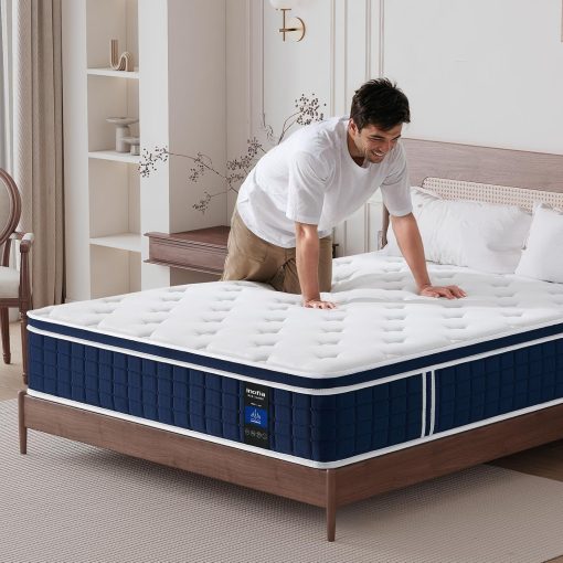 Inofia Ace Hybrid Firm Mattress 140 x 200 cm H4 Firm Mattress with Breathable Memory Foam and Independent Bagged Springs, 7 Ergonomic Zones, Extra Comfort for Adults and Children - Image 9