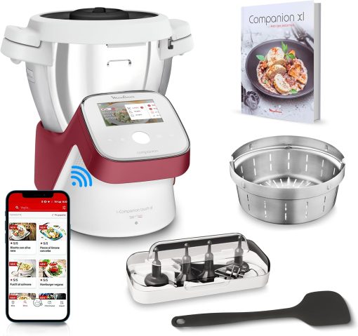 Moulinex, I-Companion Touch, 17 functions, Connected, Recipes on the screen, Capacity XL 10 people, Grey, Made in France, HF934510