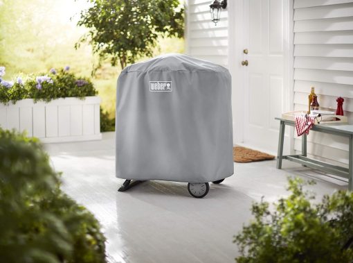 Weber Q1400 Barbecue électrique avec support, surface de cuisson 43 x 32 cm, nomade, grille en fonte émaillée divisée en 2 parties, couvercle et cuve en fonte d'aluminium - Gris foncé (52020853) - Image 14