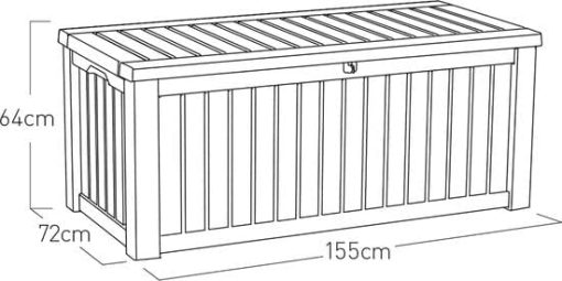 KETER Coffre de rangement extérieur ROCKWOOD - 570 litres - Image 2