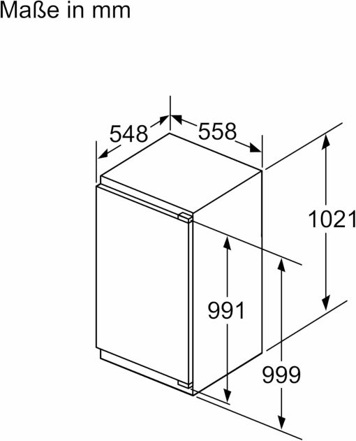 Siemens KI31RADD1 iQ500 - Réfrigérateur encastrable - 102,5 x 56 cm - 165 l - Fabriqué en Allemagne - Très silencieux, hyperFresh Box - Fra?cheur plus longue - éclairage LED - SuperCooling - - Image 4