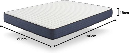 NATURALEX - Matelas PerfectSleep 180x200 - épais 30 cm - Soutien Mousse à mémoire de Forme - Accueil Blue Latex - Confort Ferme - Respirant - 7 Zones - Réversible - Haute Densité - Fabriqué en Europe - Image 70