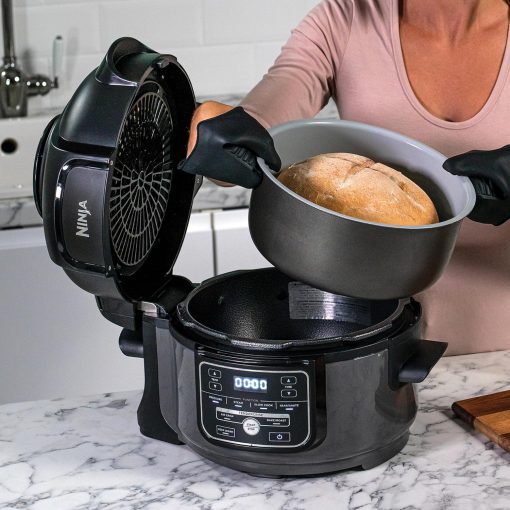 Ninja Foodi MINI 6-en-1 4.7L Multicuiseur, Autocuiseur Multifonction, Friteuse, 6 fonctions de cuisson dont Cuisson lente et Vapeur, 1460W, Gris/Noir OP100EU - Image 30