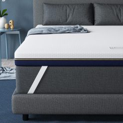 BedStory Mattress Topper 160 x 200 cm, Thickness 10 cm, Memory Foam Mattress Topper 160 x 200 cm Gel Infused Ergonomic Mattress Topper, High Density Ventilation, Hypoallergenic Washable Cover