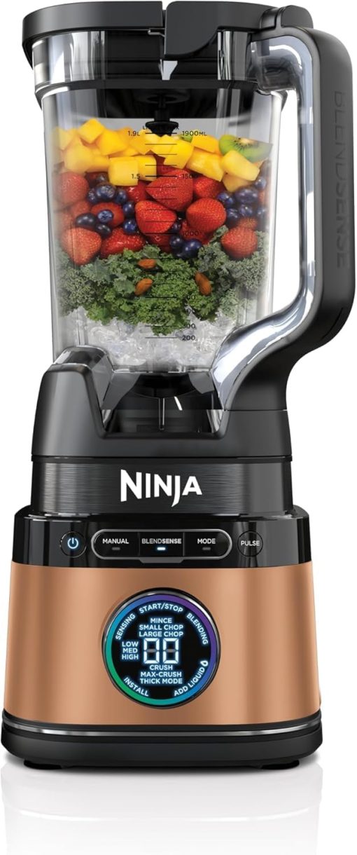 Ninja Detect Power Blender Processor Pro 3-en-1, mixeur 1200W, bol à mélanger, lame malaxeur, gobelet individuel, récipient, pétrir, mixer, hacher et mélanger, noir, TB401EU - Image 2