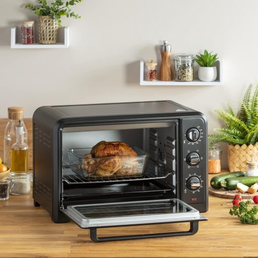 Moulinex Optimo 33L Four Electrique Chaleur tournante Noir 6 Modes de Cuisson pain pizza tartes gateaux patisseries Grille et Leche frites inclus OX464810 - Image 4