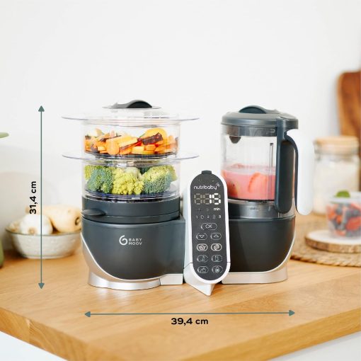 Babymoov Nutribaby(+), Robot Cuiseur Bébé Multifonctions 6 en 1, Cuiseur Vapeur Mixeur, Grande Capacité 2,2L, Petits Pots Bébé Faits Maison, Idéal Diversification Alimentaire, Gris - Image 40