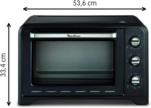 Moulinex Optimo 33L Four Electrique Chaleur tournante Noir 6 Modes de Cuisson pain pizza tartes gateaux patisseries Grille et Leche frites inclus OX464810 - Image 2