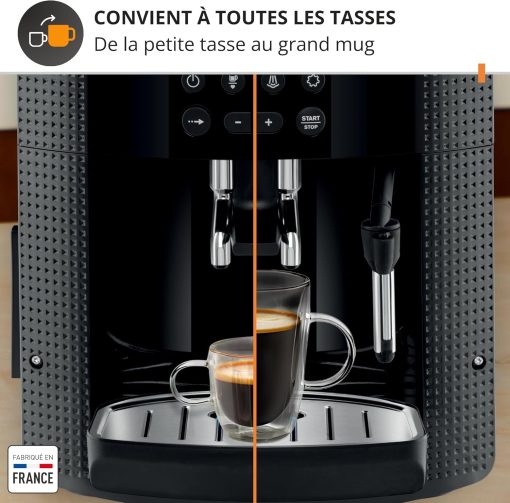 Krups Coffee Bean Machine, Espresso Machine, 2 Cups Simultaneously, LCD Screen, Automatic Cleaning, Steam Nozzle for Cappuccino, Espresso Maker, Essential Black Screen, YY8135FD - Image 16