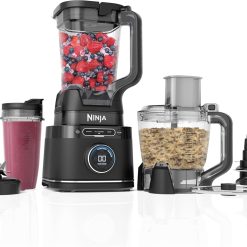 Ninja Detect Power Blender Pro & Single Serve 2-in-1, 1200W Blender with 2L Container, 2 Individual Cups, Blender for Smoothies and Iced Drinks, Vegetable Chopping, Black, TB301EU