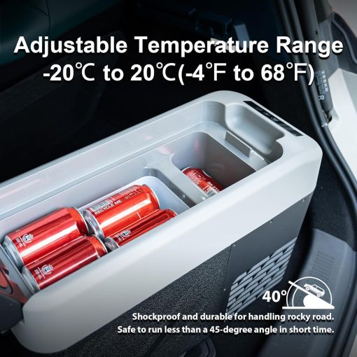 Alpicool LGMP8 8L Glaciere Portable Réfrigérateur Voiture Camping Congélateur 12/24V Mini Frigo pour Maison, Bureau ou Pique-Nique en Plein Air/ -20 à 20℃(Batterie Non Incluse) - Image 7