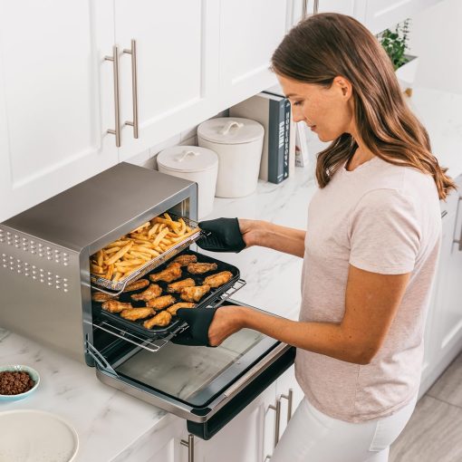 Ninja Foodi 8-in-1 Multifunctional Oven, Portable Mini Oven, Work Surfaces, Multi-Function Oven with 8 Cooking Functions; Air Fry, Roast, Grill, Bake and More Silver/Black SP101EU - Image 9