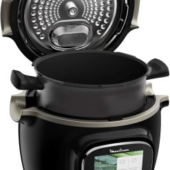 Moulinex Cookeo Touch Wifi, Multicuiseur intelligent avec écran tactile, Recettes via Wifi, Compatible Extra Crisp Air Fryer, Inclus Moule à gateau 18 cm, YY5297FB