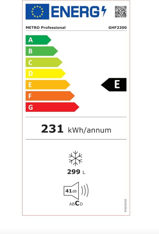 METRO Professional Congélateur bahut GHF2700S, acier, 188 x 73.5 x 94.5 cm, 700 L, 125 W, 3 paniers, éclairage LED, avec serrure, blanc/gris - Image 17