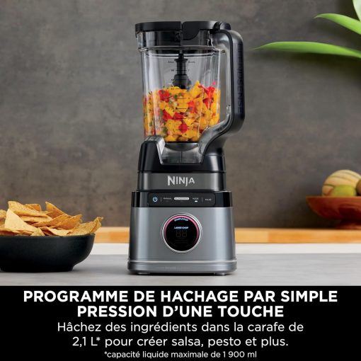 Ninja Detect Power Blender Processor Pro 3-en-1, mixeur 1200W, bol à mélanger, lame malaxeur, gobelet individuel, récipient, pétrir, mixer, hacher et mélanger, noir, TB401EU - Image 33