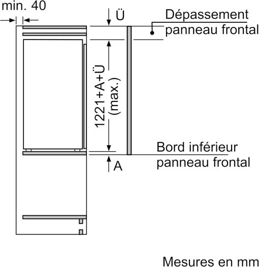 BOSCH KIR41VFE0, Série 4, Petit réfrigérateur, Encastrable, 122,5 x 56 cm, 204 L - Image 10