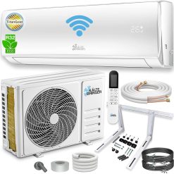 K?ltebringer Climatiseur Split - 18000 BTU (5,1 kW) - Avec fonction chauffage, WiFi et App - très silencieux & économe en énergie - kit complet, 5m conduite de frigorigène, R32, matériel de montage