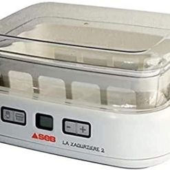 Seb YG500100 Yaourtière Duetto 8 Pots de Yaourt Inclus Fromage Blanc Programmable écran LCD Minuteur 30W Blanc