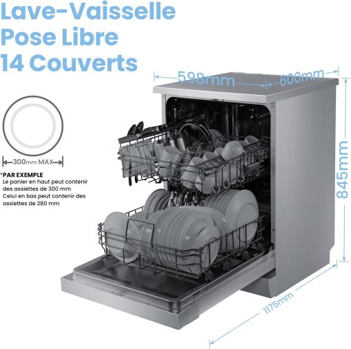 COMFEE’ FD1435E-X | Lave-vaisselle 14 Couverts Ultra-Silencieux - Image 2