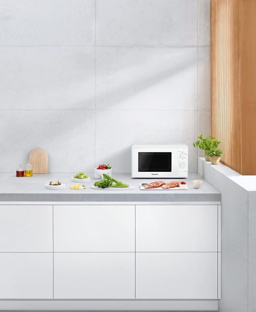 Panasonic NN-E20JWMEPG Microwave Oven with Glass Turntable, 20L, 800W, Defrost, 5 Power Levels, Timer, White - Image 5