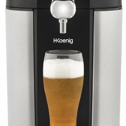 H.Koenig Tireuse à Bière compatible tous F?ts Universels Pressurisés de 5L Inox BW1778, Machine, Pompe, Pression domestique, Professionnelle, Universelle, Refroidissement intégré 4°C