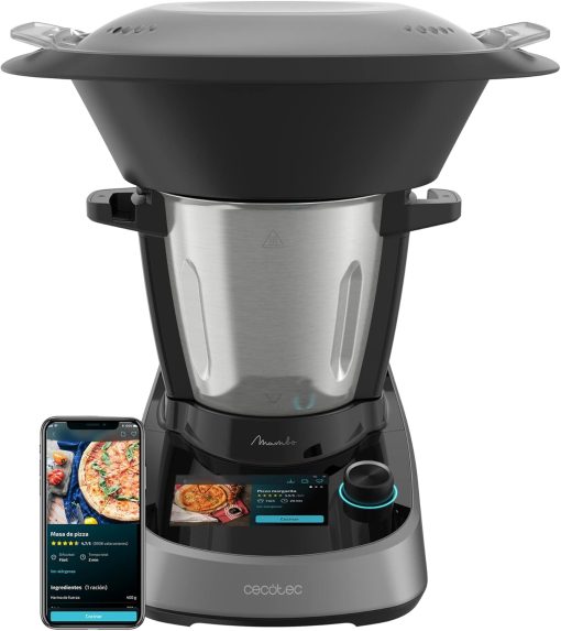 Cecotec Robot de Cuisine Mambo Black. 23 Fonctions, 10 Niveaux de Température, 1700W, 2,5 kg de Pate, Cruche de 3,3L, 10 Vitesses, Minuterie, Température Réglable de 37 °C à 120 °C - Image 2