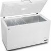 METRO Professional Congélateur bahut GHF2700S, acier, 188 x 73.5 x 94.5 cm, 700 L, 125 W, 3 paniers, éclairage LED, avec serrure, blanc/gris