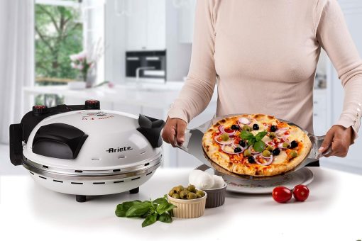 Ariete Pizza Oven 918, Pizza 4 Minutes, 5 Cooking Levels, Refractory Plate for Heating, Wooden Blades Included, Maximum Temperature 400°C, 1200W, White - Image 4