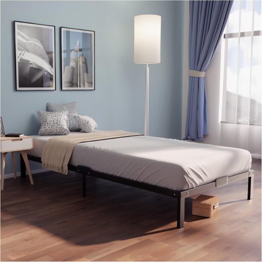 Dreamzie Cadre de Lit 160x200 avec Sommier - Sommier 160x200 avec Pieds - Hauteur de 35 cm - Structure Solide, Assemblage Facile et Espace de Rangement - Image 21