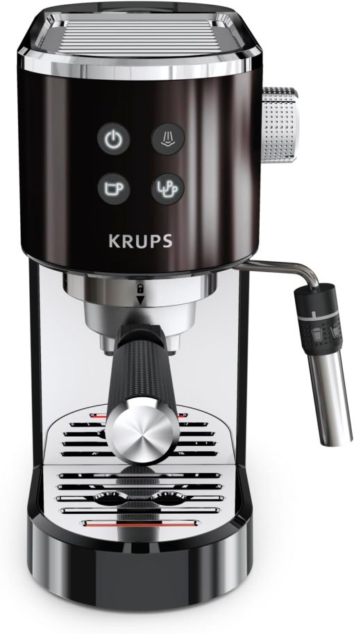 Krups Virtuoso+, Machine expresso, Machine a cafe à pompe, expresso machine a cafe moulu ou dosettes, 15 bars, Inox, Buse vapeur, Espresso et cappuccino, XP444G10 - Image 15