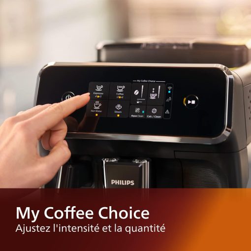 Philips Series 2200 Espresso Machine - Coffee Bean - LatteGo Milk Frother, 3 Coffee Specialties, Intuitive Touch Screen, Glossy Black (EP2231/40) - Image 12