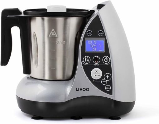 Livoo - Robot culinaire chauffant DOP142G - 12 fonctions, 3L, 12 niveaux de puissance, minuterie 60 min, 20°C à 120°C - Image 4
