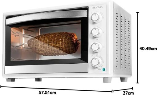 Cecotec Bake&Toast 4600 White Gyro Table Convection Oven 46 Liter, 2000 W, Interior Light, 12 Functions, Temperature up to 230o, Double Glazed Door, Includes Spit - Image 69