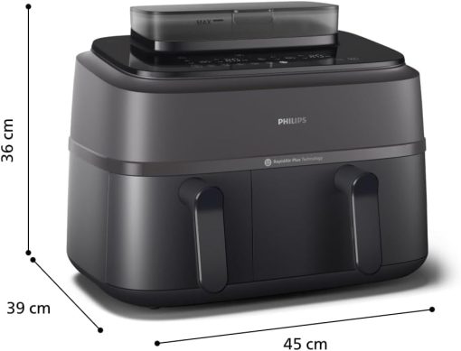 Philips Air Fryer 3000 Series Double Basket - Healthy, Fast and Versatile Cooking, 9 Litre Capacity, Touch Screen, Two Drawer Design (NA350/00) - Image 31
